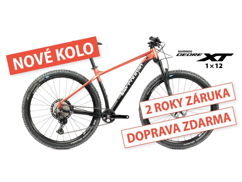 Nové kolo MTB 29" Lee Cougan Droid SHIMANO XT 1x12 měděné-černé matné - vel. XS, S a M