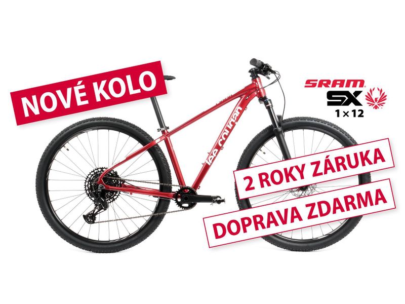 Nové kolo MTB 29" Lee Cougan Rebel SRAM SX Eagle 1x12 červené - vel. XS, S a M