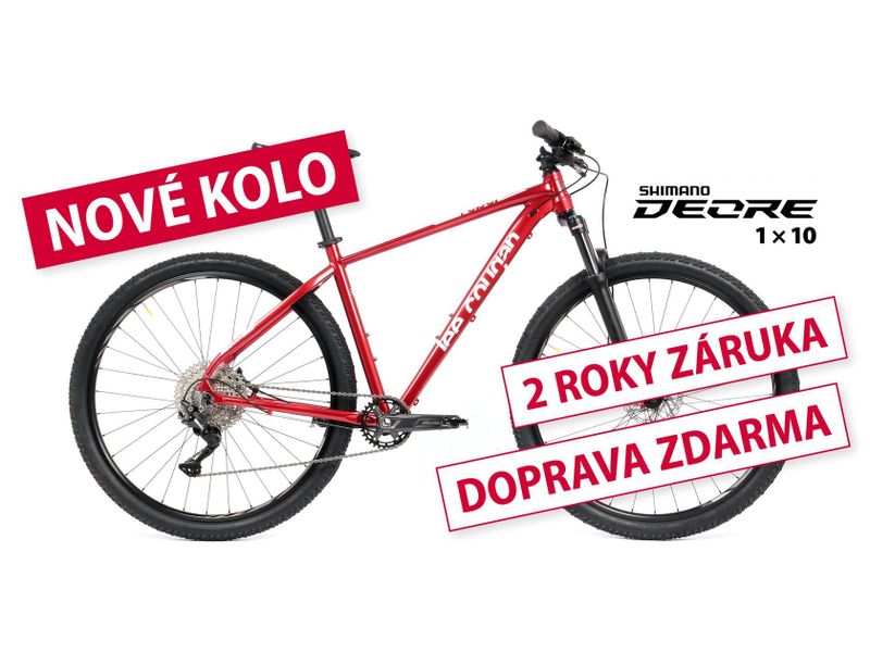 Nové kolo MTB 29" Lee Cougan Rebel SHIMANO DEORE 1x10 červené - vel. XS, S a M