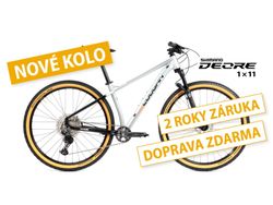 Nové kolo MTB 29" Lee Cougan Revenge SHIMANO DEORE 1x11 stříbrno-černá matná - vel. XS, S, M a L