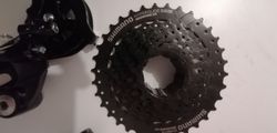 Shimano Altus RD-M310 7/8 sp. přehazovačka černá + páčka altus 8sp. + kazeta 11-34